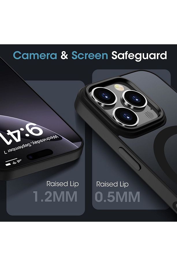 İphone 16 Pro Max Kılıf Mat Magsafe Şarj Özellikli Darbe Önleyici Hassas Buton Renkli Yumuşak Kenar - 6