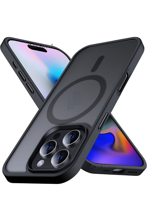 İphone 16 Pro Max Kılıf Mat Magsafe Şarj Özellikli Darbe Önleyici Hassas Buton Renkli Yumuşak Kenar - 1