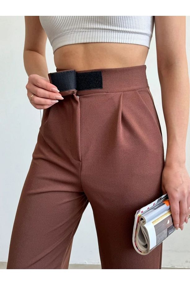 Asur Butik Kadın  Likralı Cırtlı Palazo Pantolon - 3