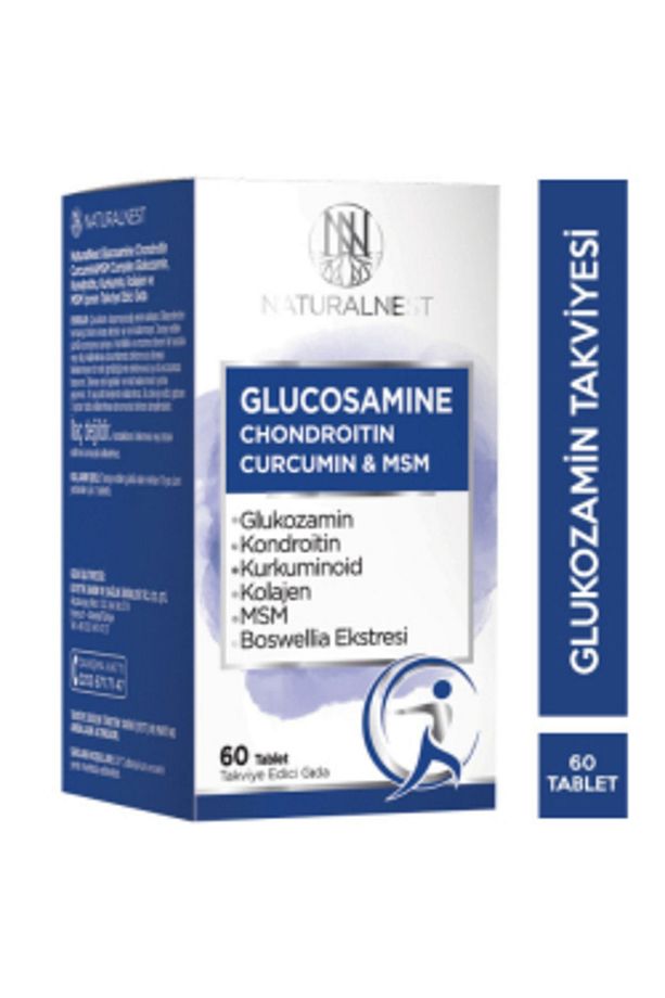STD Naturalnest Glucosamine Chondroitin Curcumin MSM 60 Tablet Glukozamin Takviyesi ( TEKLİDİR ) - 1