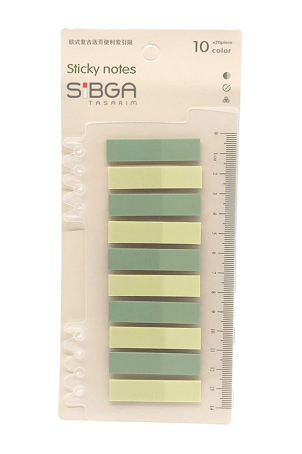 Şeffaf Yeşil Renkli Postit Post-it Post It. Kitap Ayracı Ayraç Postit Sticker 200 Yaprak - 1