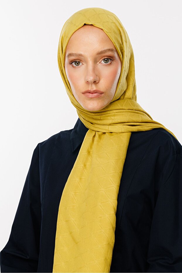 Oliv Yeşili Bambu Jakar Şal - 1