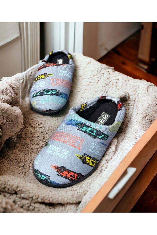 Car-Patterned Boy's Winter House Slippers (Small Size, Please Choose Number 1 for Larger Size) - 5