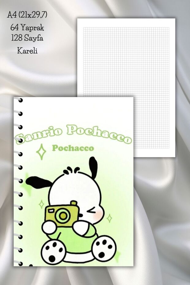 Pochacco Kareli A4 Okul Defteri,64 Yaprak (21x29,7 cm) - 1