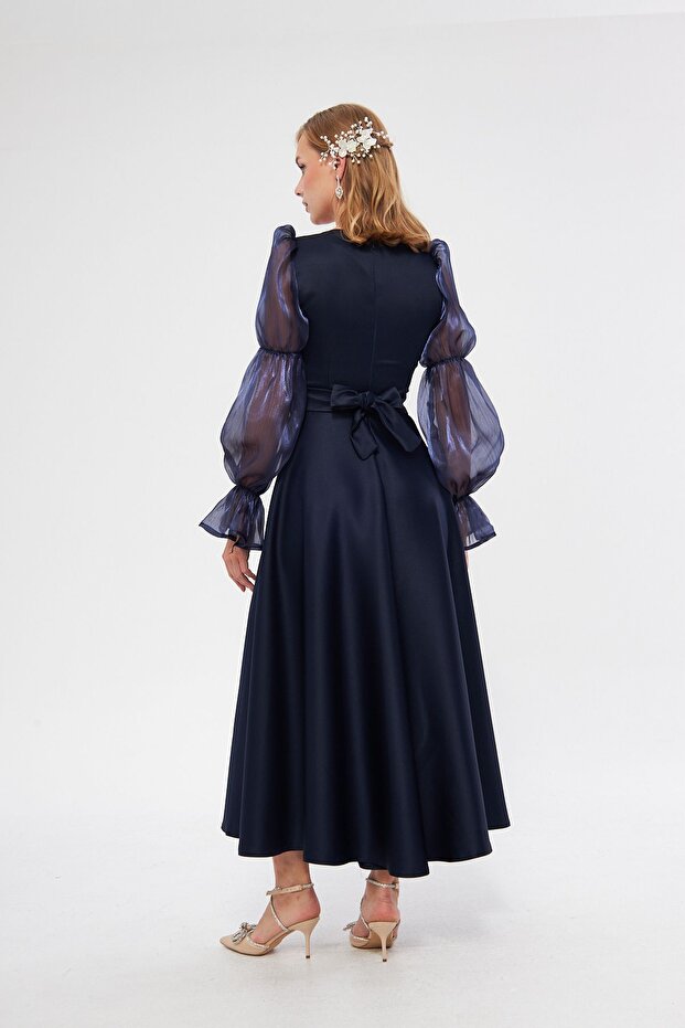 Lastik kol kloş abiye - 3