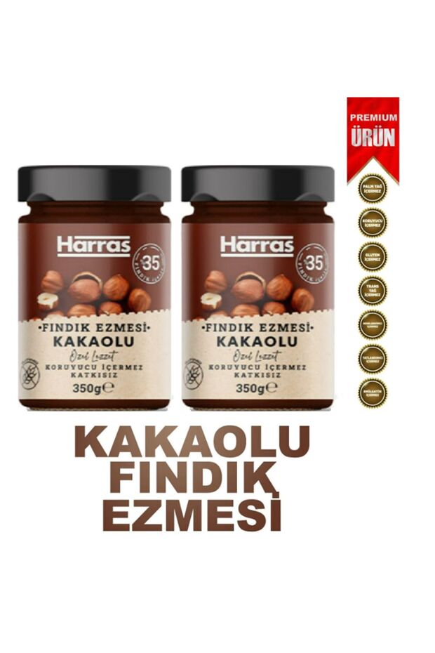 Glutensiz Katkısız Kakaolu Fındık Ezmesi 2 Adet X 350 gr - 1