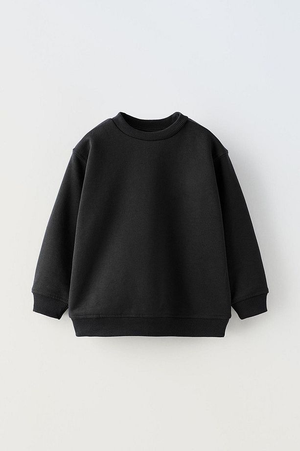 3 İplik İçi Polarılı Oversize Çocuk Basic Sweatshirt - 1
