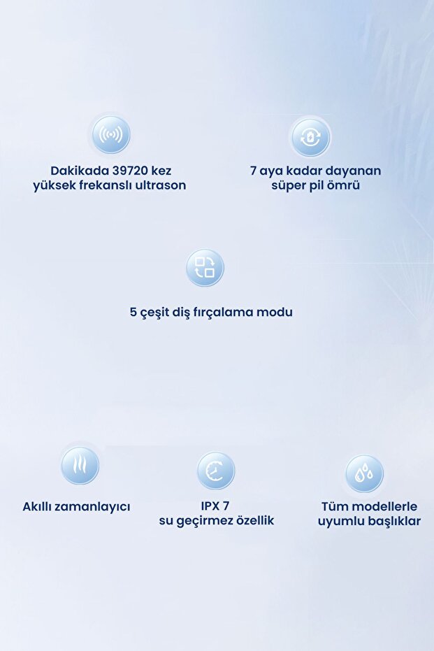 R101a Smart Sonik Şarjlı Diş Fırçası 180 Gün Şarj Süresi - Pembe - 8