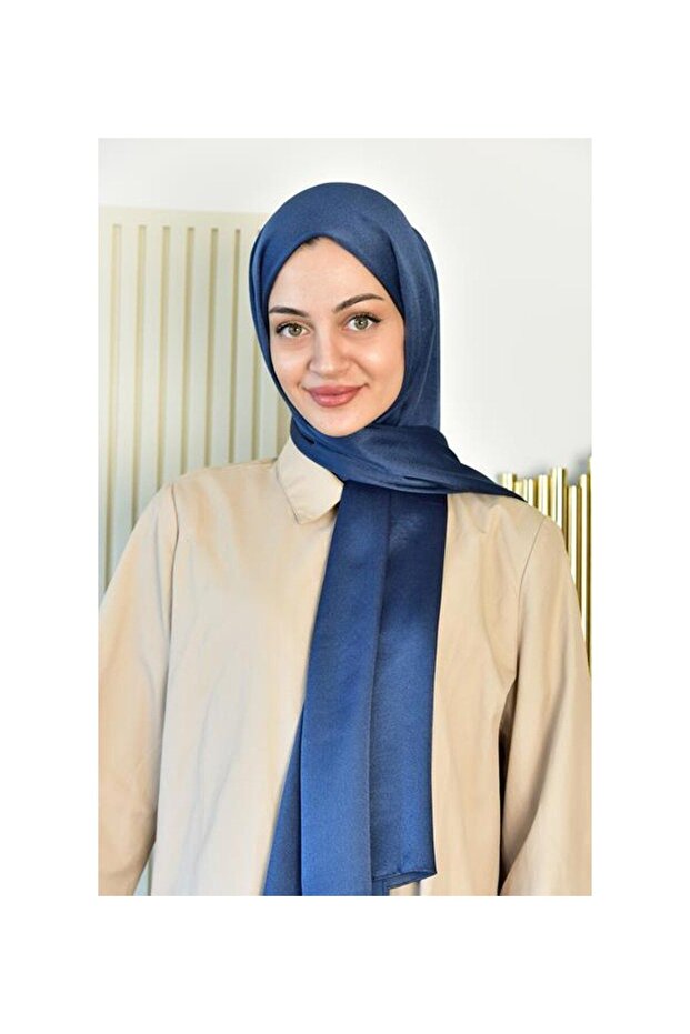 Janjan Tek Taraflı Şal İndigo - 1