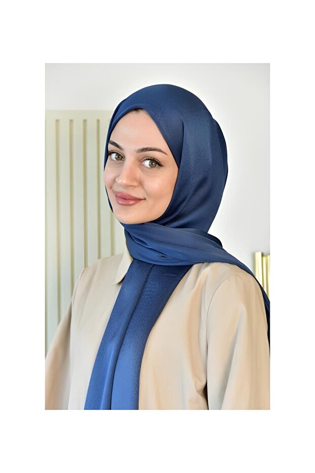 Janjan Tek Taraflı Şal İndigo - 3