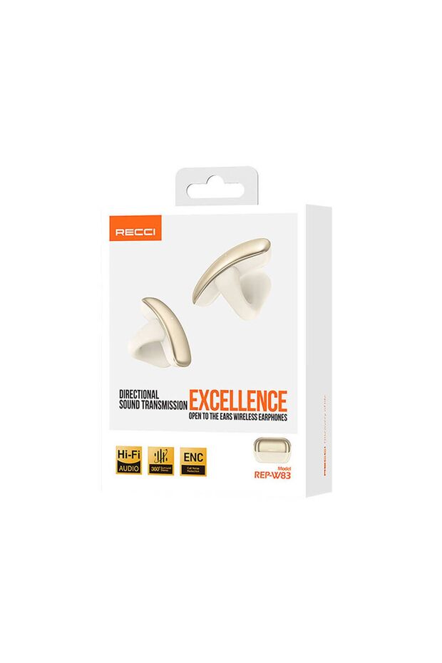ENC Teknolojili Bluetooth Kulaklık Recci REP-W83 Excellen Serisi TWS Kulak İçi v.5.3 Beyaz - 5