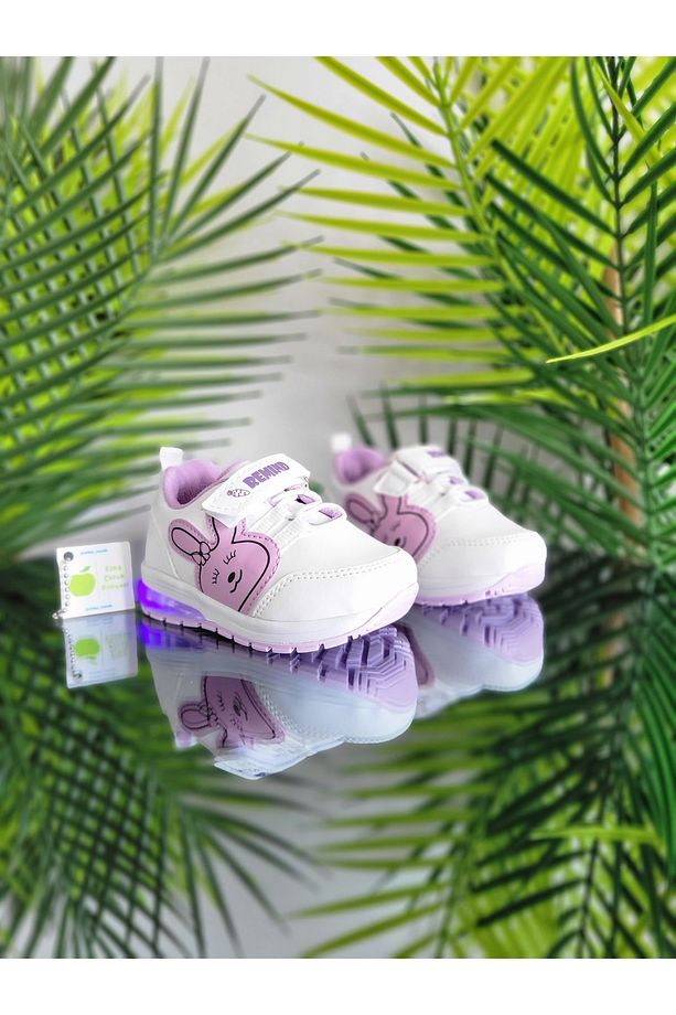 Anatomik Memory Foam İlkadım Hafif Rahat Ciltli Unisex Işıklı Bebe Çocuk Sneaker Spor Ayakkabı - 3