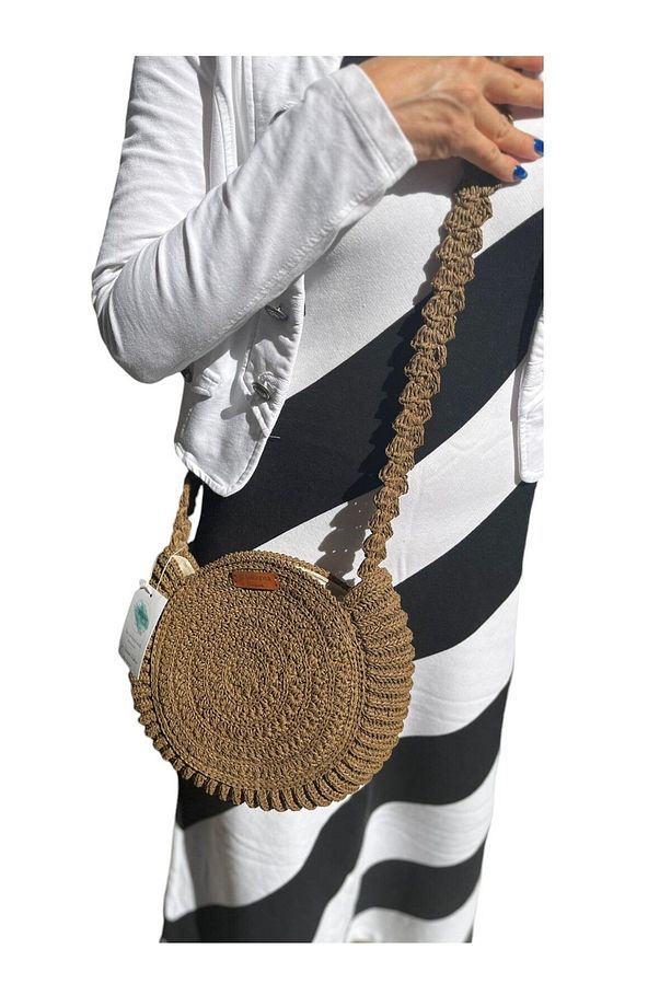 çapraz makaron çanta/örme çanta/hasır çanta - 4