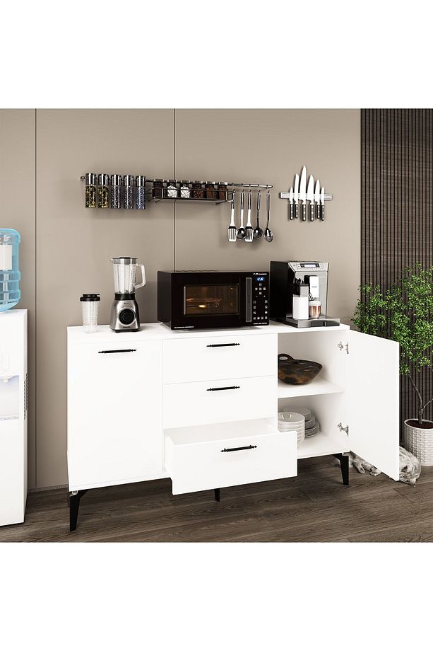 Almata Çok Amaçlı Dolap,modern Konsol, Mutfak Dolabı, Çekmeceli Dolap, Kahve Köşesi, Şifonyer Alt01 - 3