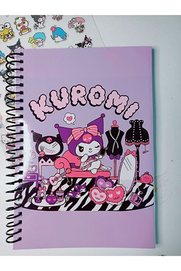 64 Pages Kuromi Lined A5 School Notebook - 2