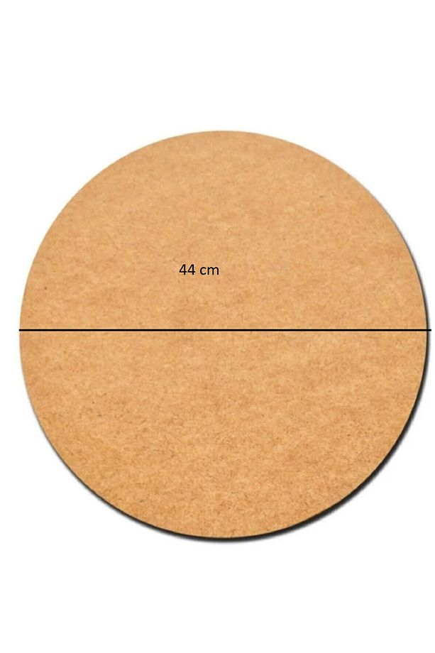 1 Adet 44 Cm Çap 3 Mm (2.7 MM) Ham Mdf Daire Plaka Supla Tabanı - 1