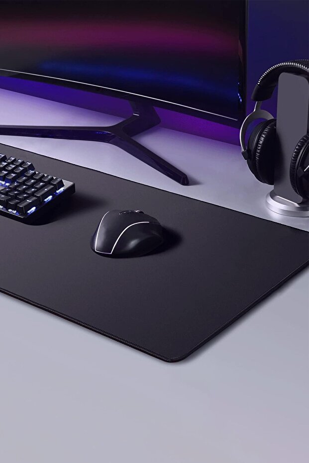 Mouse Pad 60X120 Black Stitched Home Office Keyboard Pad Rgb Mouse Computer Tablet Accessories Mause - 2