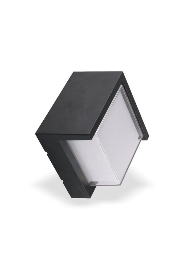 5 W Kare Led Duvar Aplik Suga-5 Sarı Işık (4200K) - Siyah - Ip54 - 076-020-0005 - 2