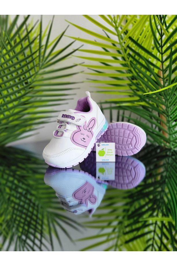 Anatomik Memory Foam İlkadım Hafif Rahat Ciltli Unisex Işıklı Bebe Çocuk Sneaker Spor Ayakkabı - 2