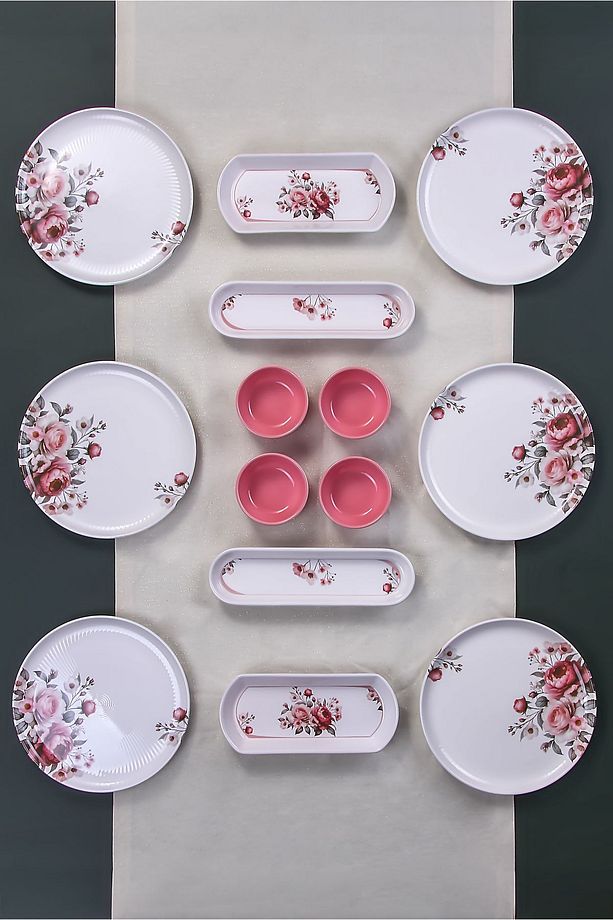 14 Parça 6 Kişilik Stackable Sedef Kahvaltı Takımı - Özel Tasarım Kahvaltılık - 1