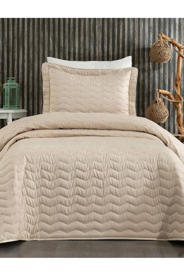 Maria Tek Kişilik Yatak Örtüsü Bej | 180 X 240 - 1