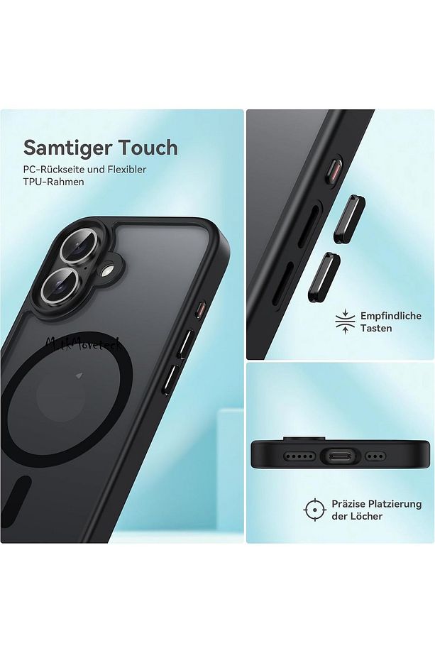 İphone 16 Kılıf Mat Magsafe Şarj Özellikli Darbe Önleyici Hassas Butonlu Renkli Yumuşak Kenar - SİO - 5