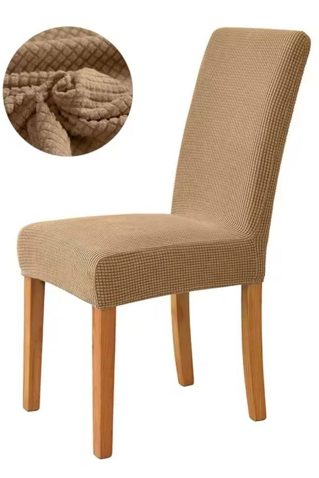 Chair Cover, Chair Cover in Brown Color, Washable, Elastic, 1 Piece Chair Cover