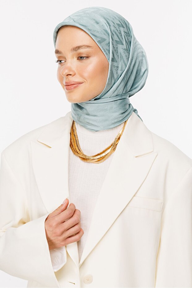 Çağla Nova Patterned - Eșarfă Jacquard de lux - 1