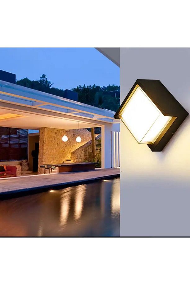 5 W Kare Led Duvar Aplik Suga-5 Sarı Işık (4200K) - Siyah - Ip54 - 076-020-0005 - 6