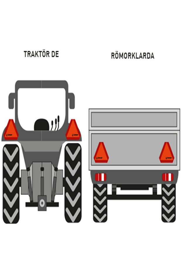 35X41 Plastic Triangle Trailer Reflector - 2