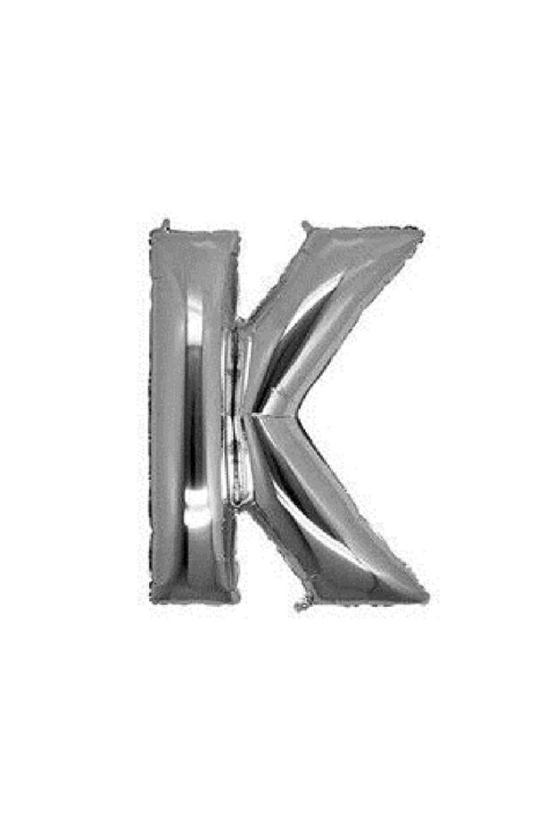 Letter K Silver Foil Balloon 40 Inch 90 cm