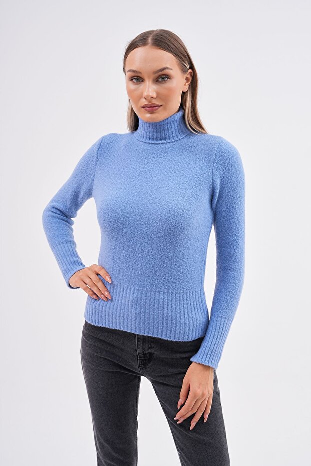 Women's High-Necked Turtleneck Beard Sweater Soft Trendy Soft New Season Knitted Style