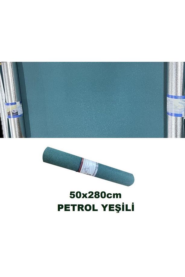 50x280cm 1 Adet Petrol Yeşili Folyolu Yapışkanlı Yalıtımlı Boyanabilir Duvar Paneli Kağıdı RDA19 - 1