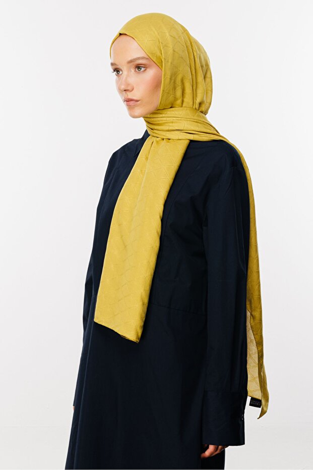 Oliv Yeşili Bambu Jakar Şal - 4