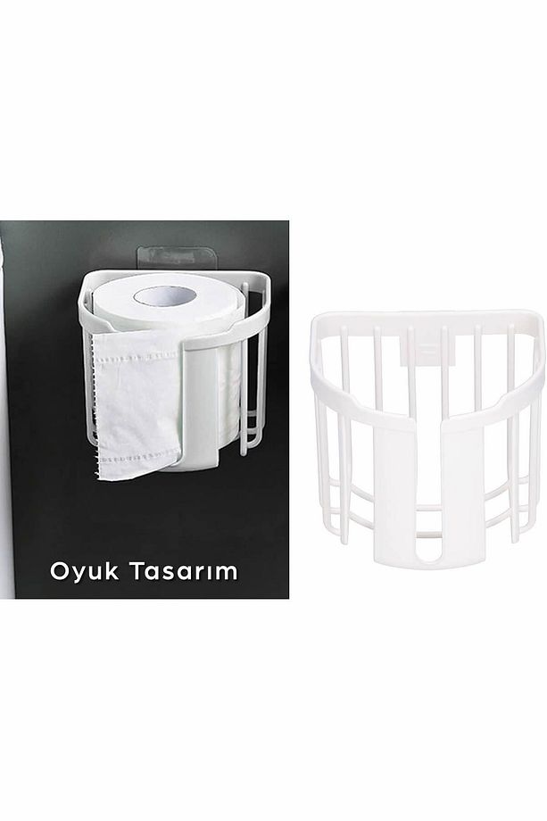 Yapışkanlı Plastik Tuvalet Kağıtlığı | Kolay Montaj - 4