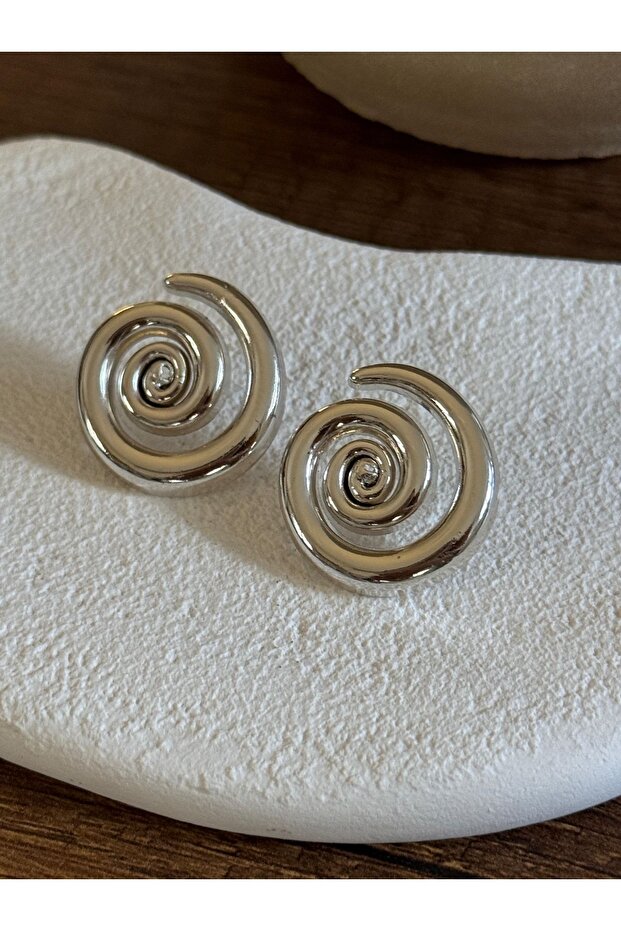 أقراط رول فضية - 2