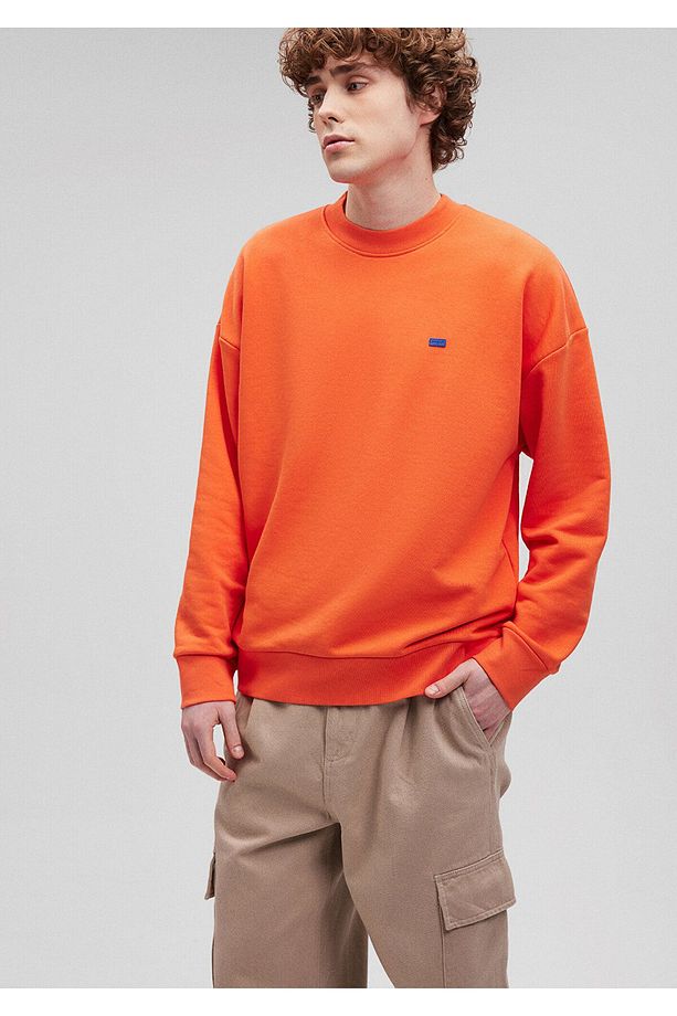 Bisiklet Yaka Turuncu Basic Sweatshirt 0s10084-70483 - 1