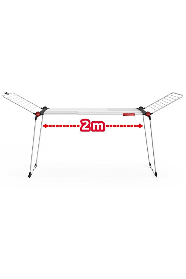 Infinity Flex 2 Metre Uzatılabilir, 30 Metre Kurutma Alanına sahip Çamaşır Kurutmalığı,5 YIL GARANTİ - 6