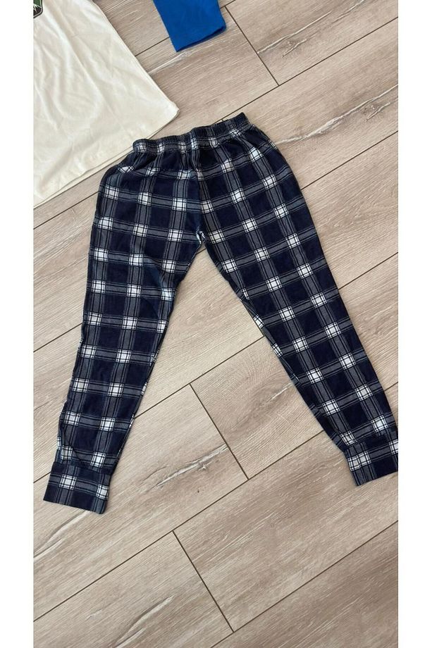 Ekose Çocuk Pamuklu Tek alt Pijama Altı - 2