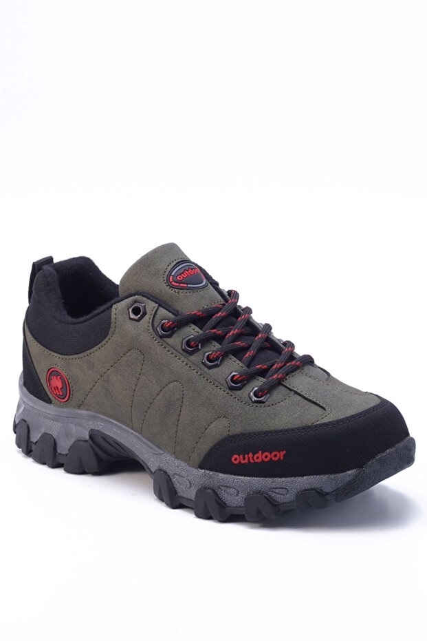 Khaki Winter Durable Lace-up Unisex Outdoor Boots 4054