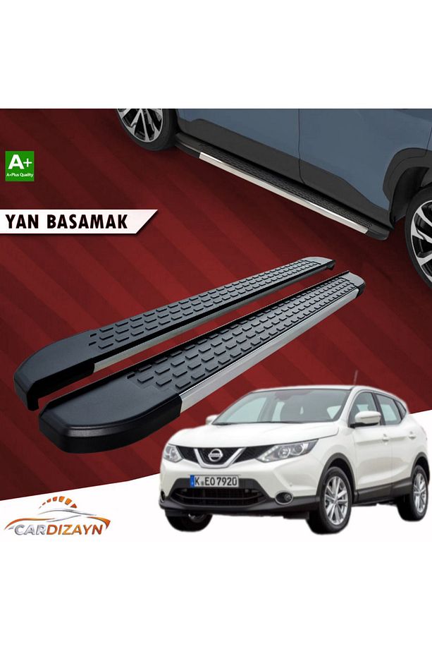 Nissan QashQai 2 Nirvana 2 Alüminyum Yan Basamak Marşpiyel Koruma 2014>2015>2017>2020>2022>2023>2024 - 1