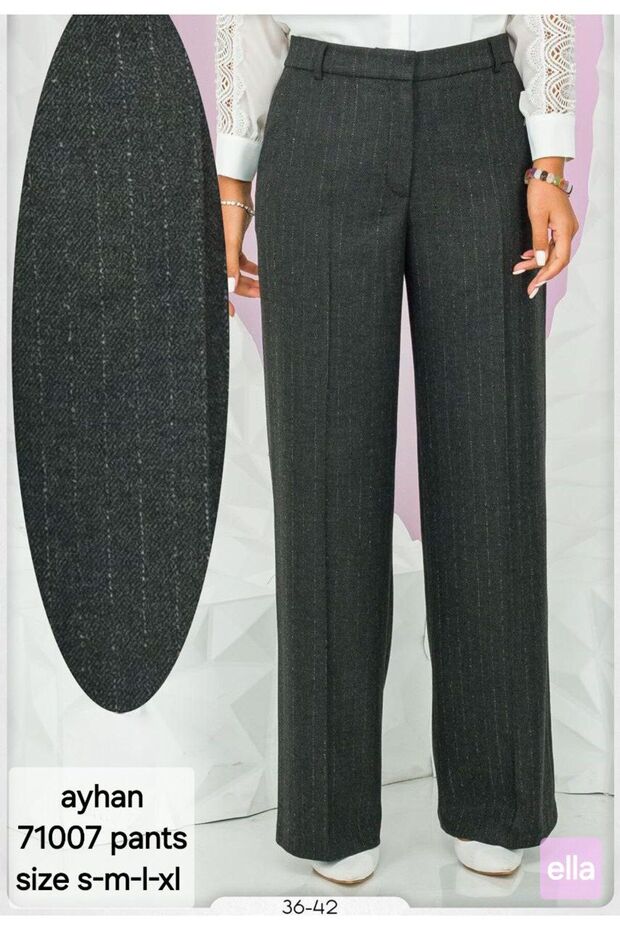 مجموعة مزدوجة من سترة وبنطلون بنمط الخط - 3