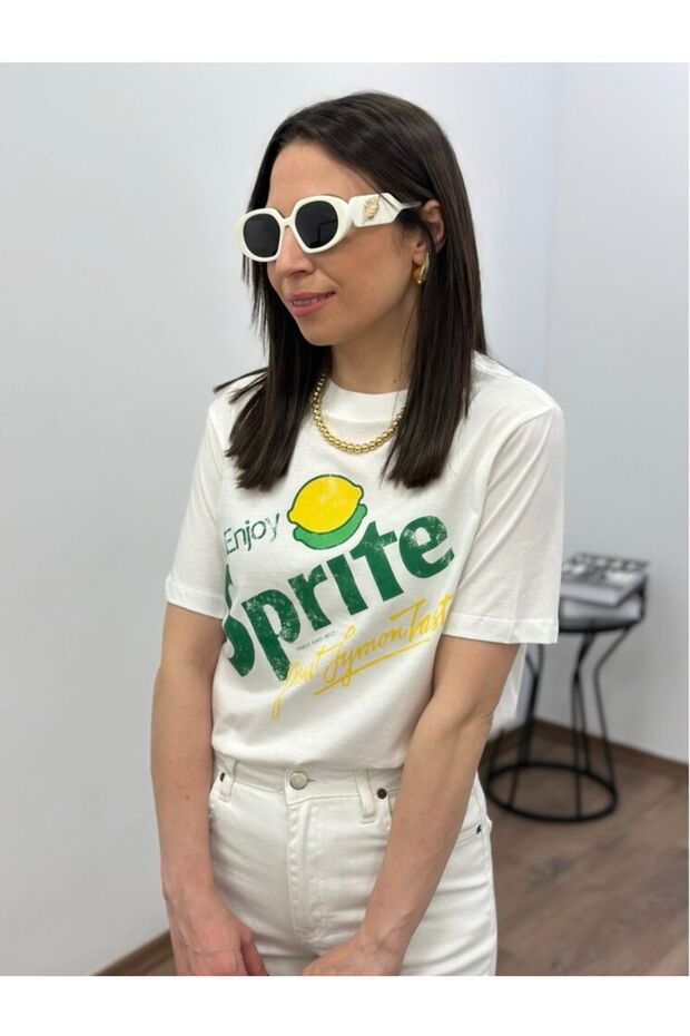 Sprite Baskılı Basic T-Shirt