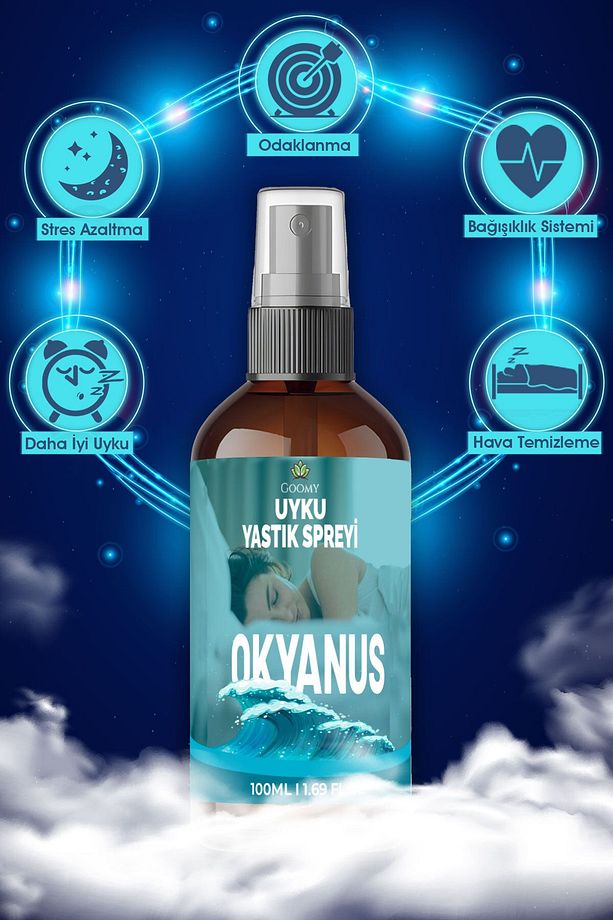 Uyku ve Yastık Spreyi; Huzurlu, Derin ve Rahat Uyku için Okyanus kokulu aromaterapi sprey 100 ml - 3