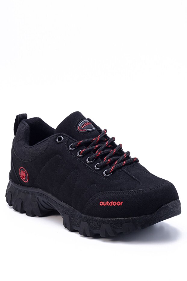 Black Winter Durable Lace-Up Unisex Outdoor Boots 4054
