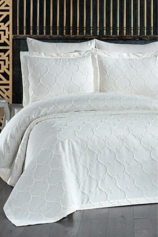 Çeyizdiyarı Siena 3 Piece Pike Set Cream