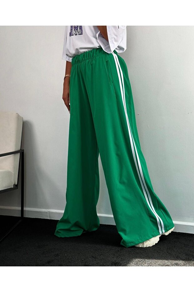 Women's Side Ribbon Wide Leg Sweatpants