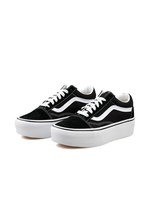 Ua Old Skool Stackform Kadın Yüksek Taban Günlük Ayakkabı Sneaker Siyah - 4