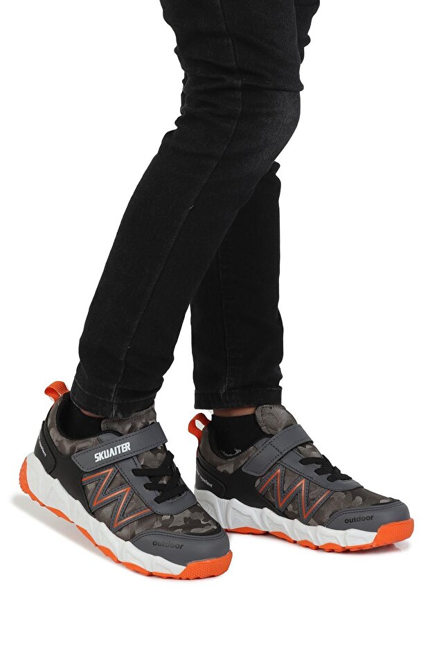 048 Smoked-Orange Boys' Winter Sneakers