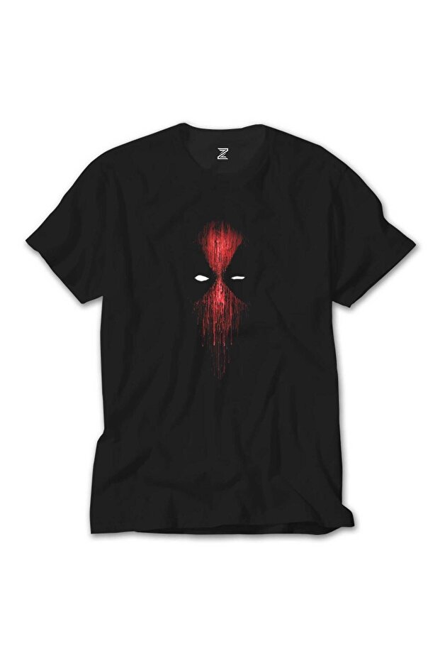 Deadpool Mask Black T-Shirt